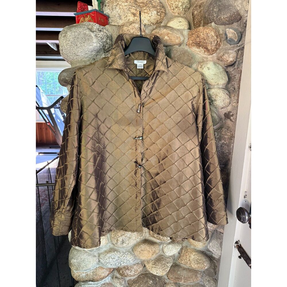 Dorman iridescent bronze/olive swing jacket, XL